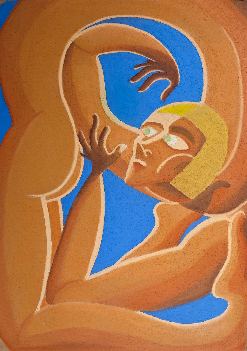 “Innanför” / (Within), 2025, 64x46, Dry pastel