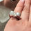 Thumbnail: Hollow heart ring, handmade sterling silver with locks, one-of-a-kind