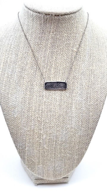 Thumbnail: Handmade wax seal silver,  Calligraphy,  women life freedom, necklace , silver
