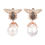 Thumbnail: Baroque Pearl Honey Bee Drop Earrings Rosegold