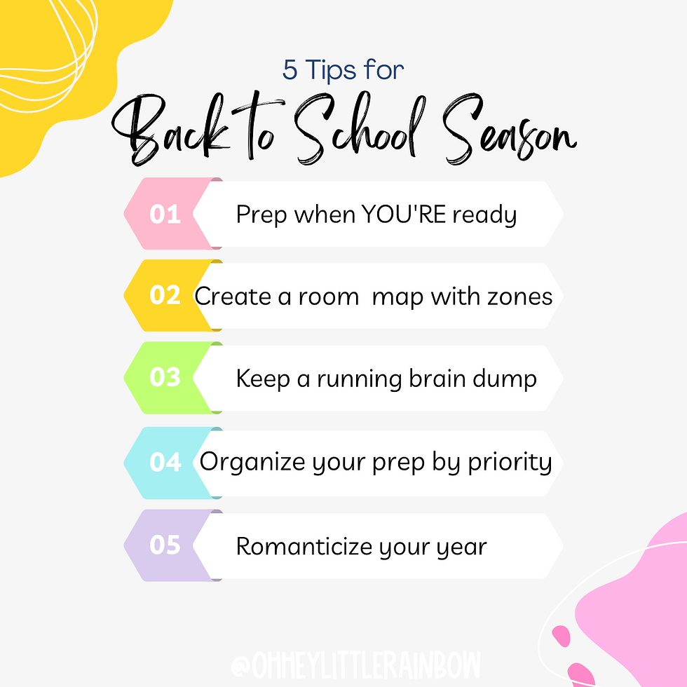 5 Tips to Start Back to School Season!