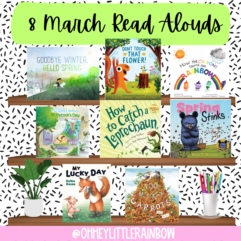 8 March Read Aloud to Read in Kindergarten
