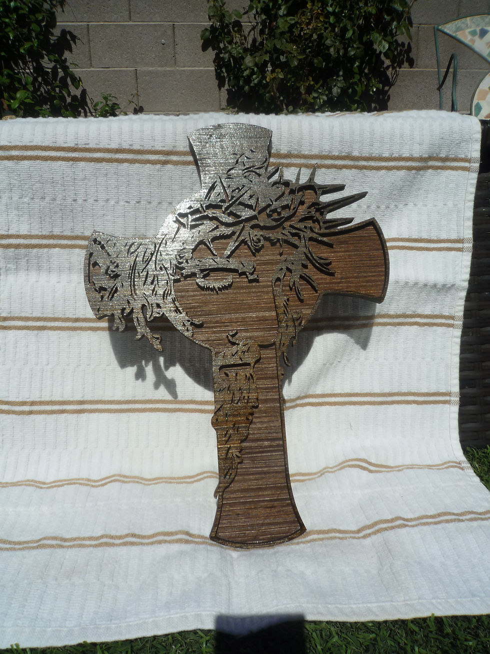 Thumbnail: Christian, Cross, home decor, wall art, religious, laser design