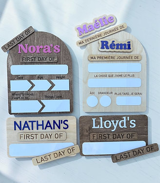 First/Last Day of School Boards