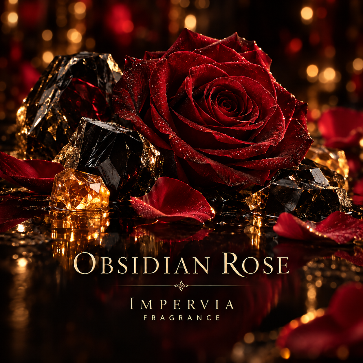 Obsidian Rose by Impervia Fragrance — fragrance-inspired luxury still life