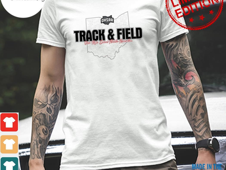 Design ohsaa track and field word map shirt
