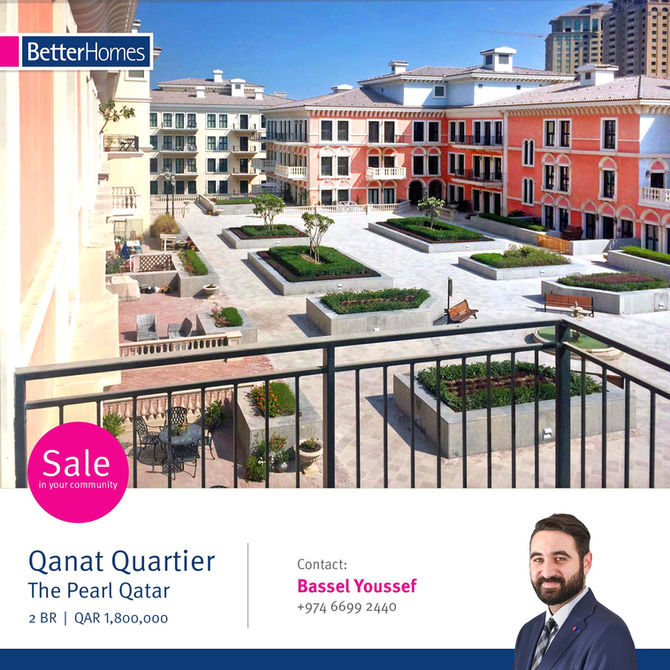 BEAUTIFUL & LUXURIOUS 2 Bedroom Apartment for sale in
Qanat Quartier,The Pearl .
Contact 4444549