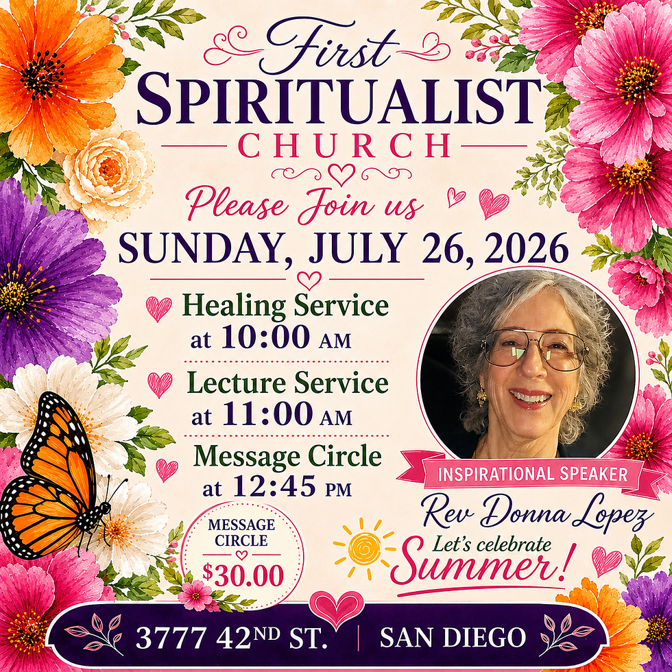 Church healing &lecture service followed by message circle