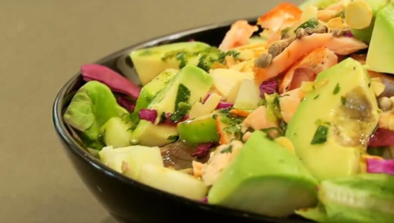 Salmon, Apple and Cabbage Salad