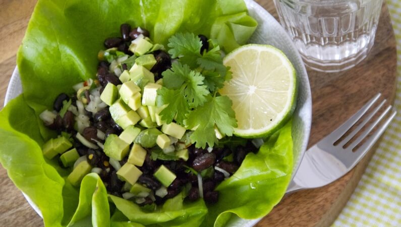 Black Bean Butter Lettuce Cups