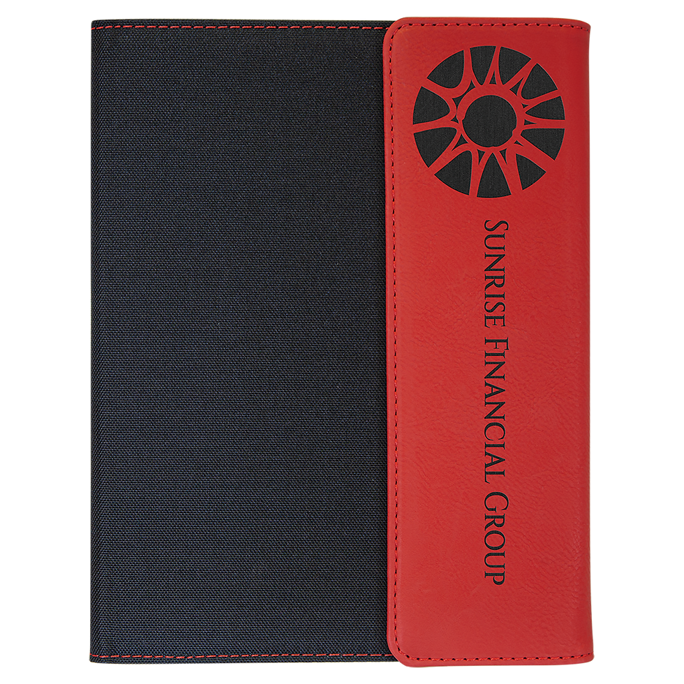 Thumbnail: 9 1/2" x 12" Laserable Leatherette / Canvas Portfolio. great promotional gifts customize with your logo 