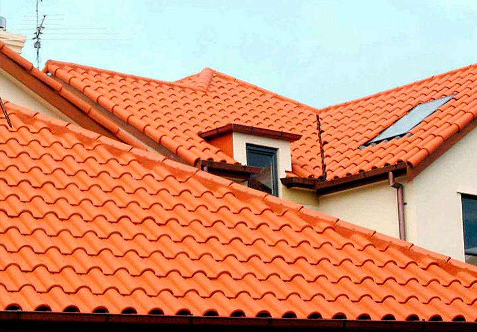 Telhado em telha cerâmica