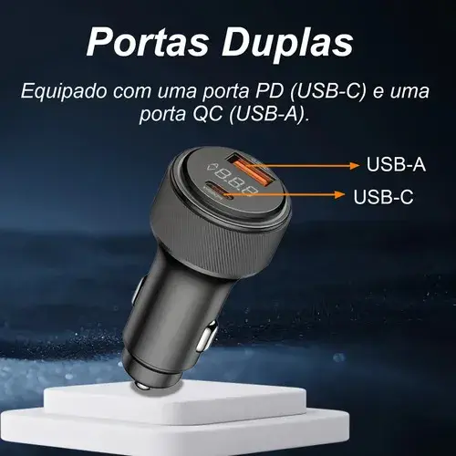 CARREGADOR VEICULAR HMASTON 87W DRONE DO BRASIL