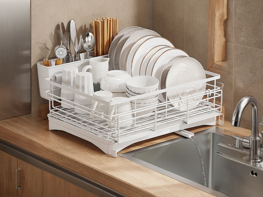 Thumbnail: 2-Tier Expandable Dish Drying Rack