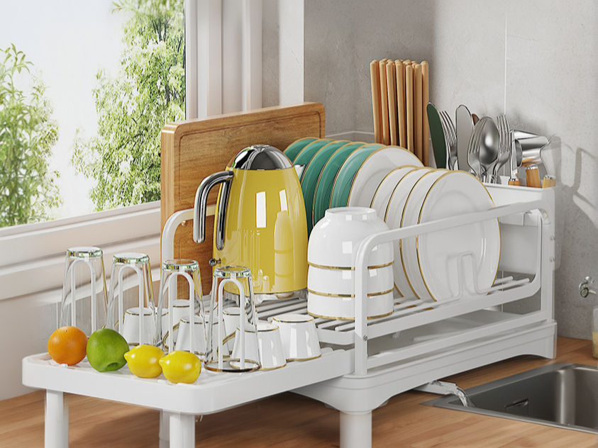 Thumbnail: 2-Tier Expandable Dish Drying Rack