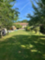 The garden, pool and house