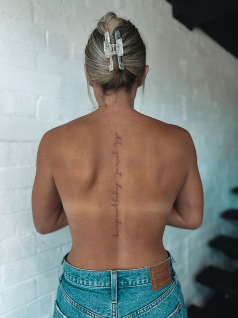 Fine Line Script Tattoos