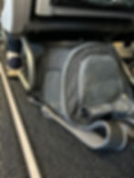 lemmikki lentokoneen matkustamossa edessä olevan istuimen alla