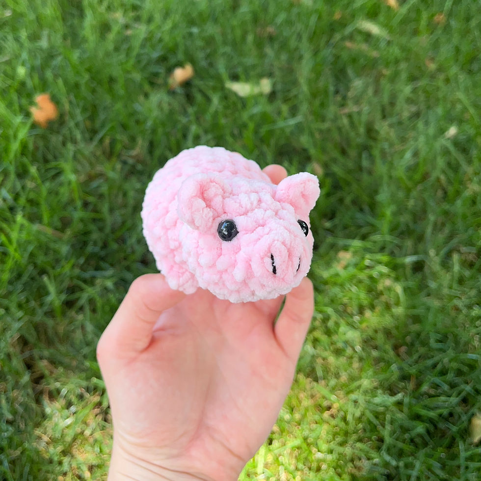 Thumbnail: Bubble Buttie Pig PATTERN/ Farting Pig Plush/ Crochet Fidget Toy/ Gag Gift