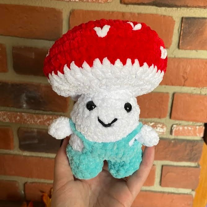 Thumbnail: Mushie Plushie PATTERN/ Mushroom in Overalls