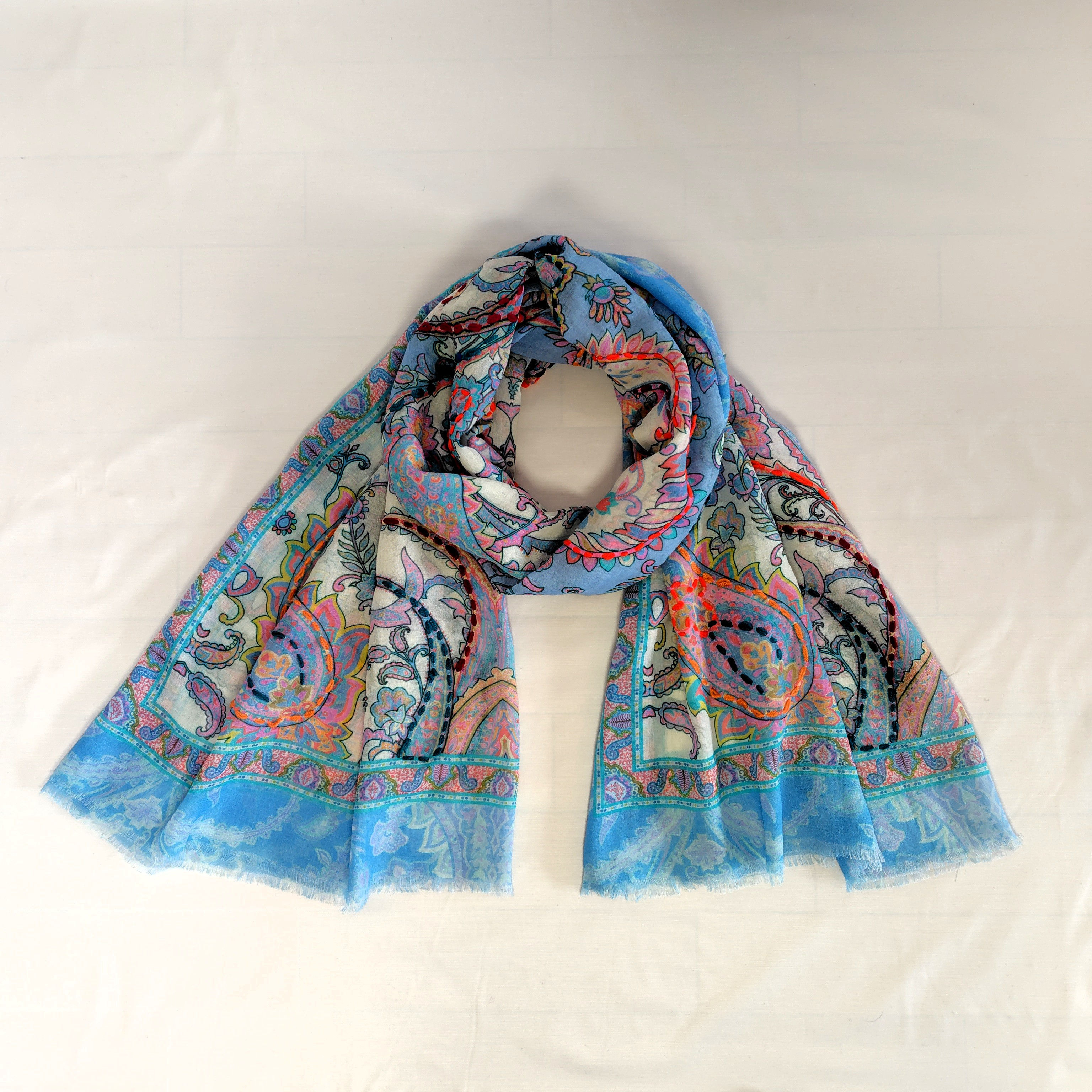 コットンシルク大判ストール