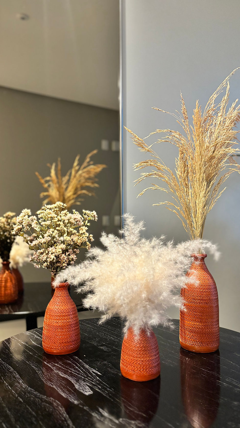 Miniatura: Arranjo Pampas Nuvem Terracota P