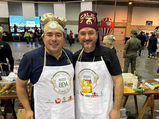 Salah Shriners participa da organização do Risoto do Bem que reuniu mais de 3 mil pessoas em Blumenau