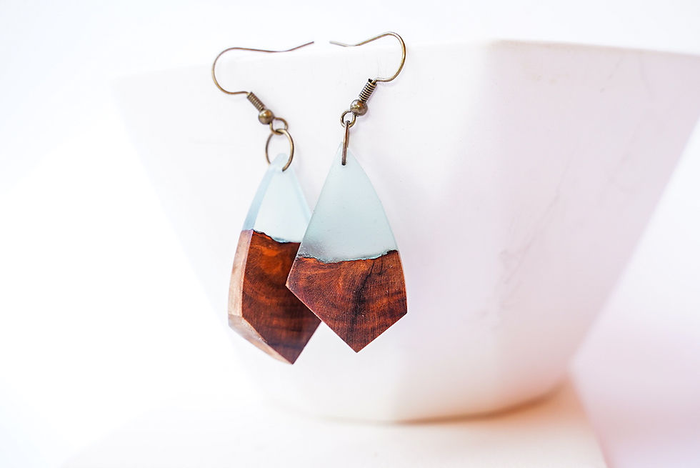 Thumbnail: Resin and wood Earrings
