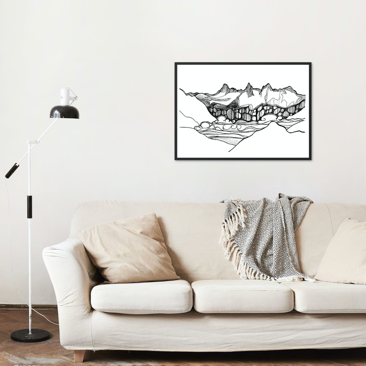 The clouds from Cerro Piltriquitron- black and white - 11x14 Signed Giclée Print