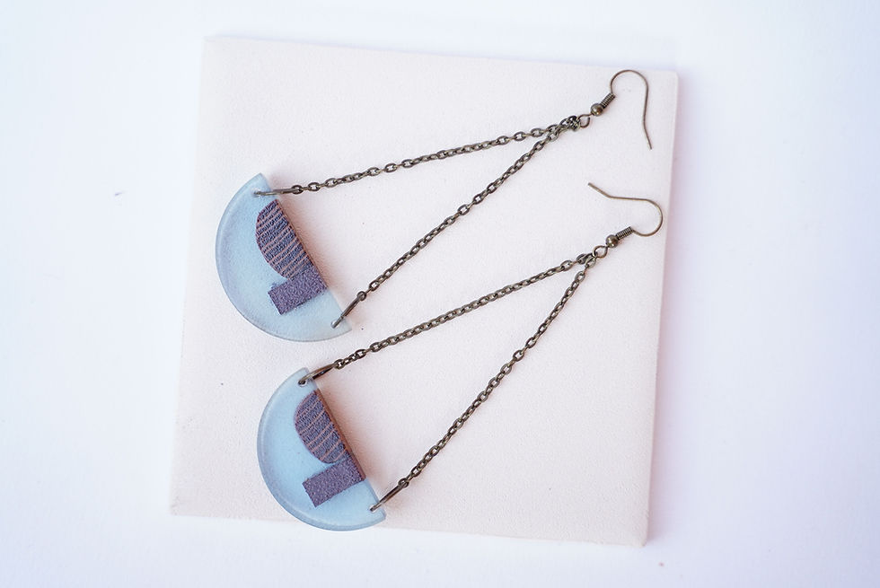 Thumbnail: Resin and wood Earrings