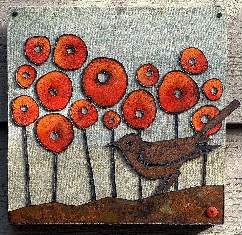 Thumbnail: Bird in the Poppies
