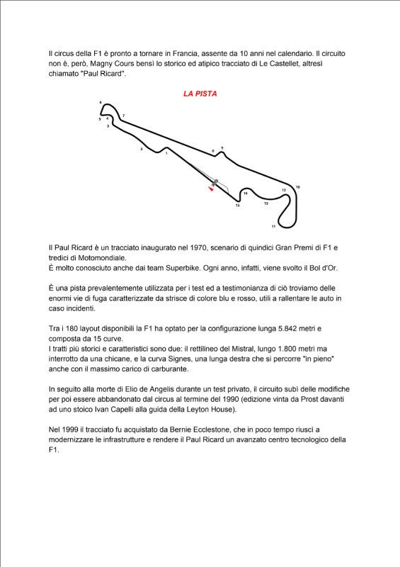 F1, FRANCIA: SEMPERBONI FA 7 SU 8 ED EGUAGLIA IL RECORD DI BELLEGATI