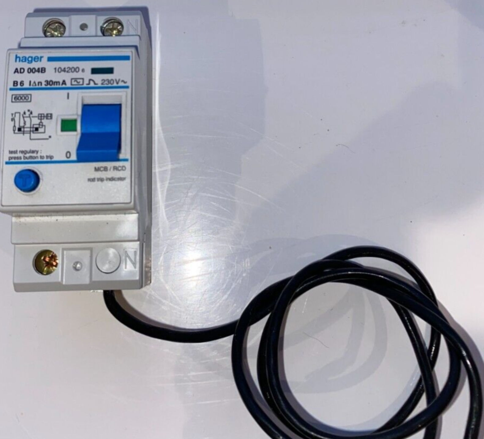 Hager AD004B B6 RCD 6A Type B 30mA 104200 Class AC