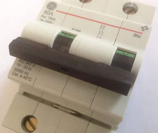 GE HTi D80 MCB 80A Double Pole Type D 671558