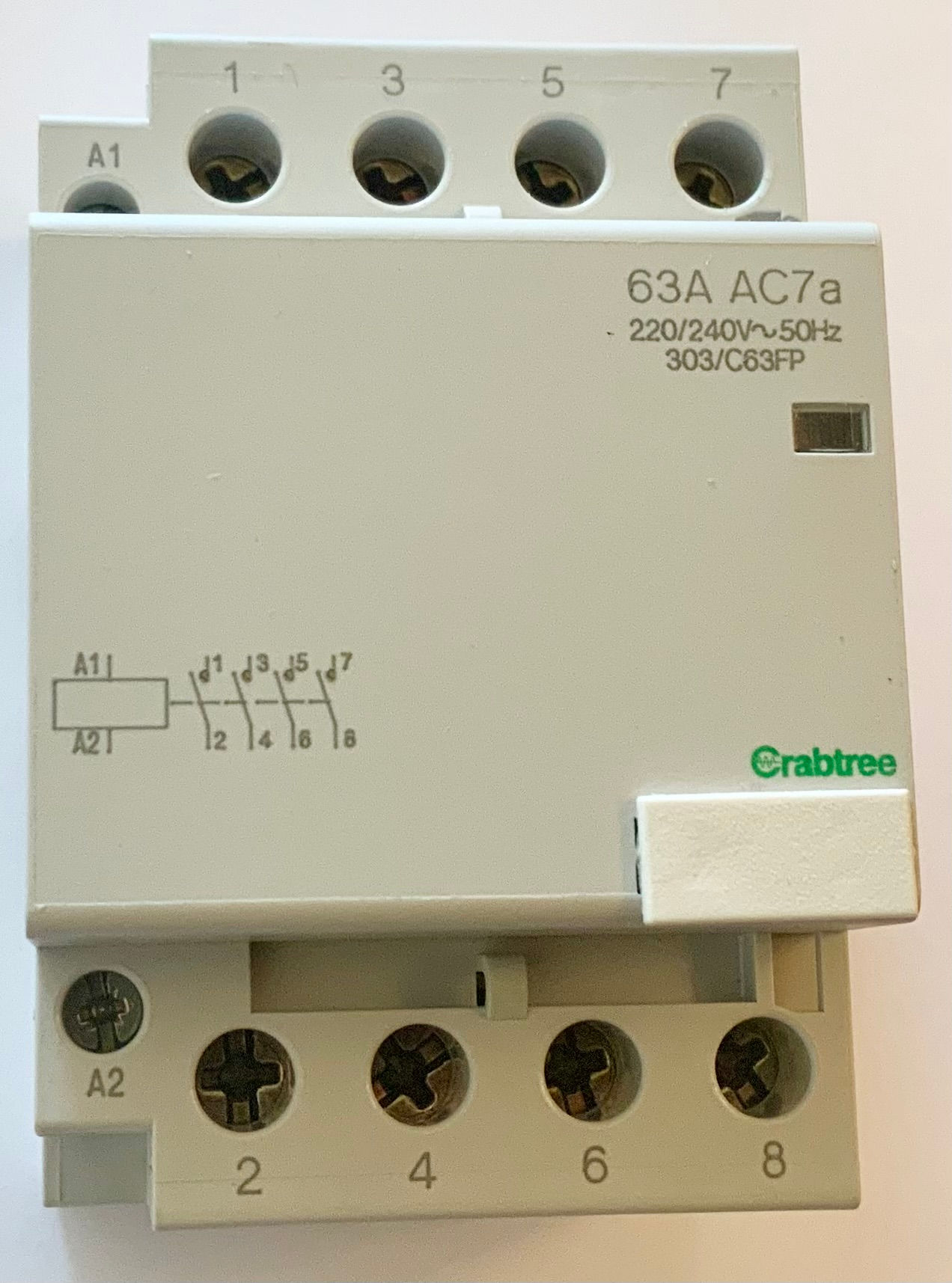 Crabtree 303/C63FP Contactor 63A 4P 4NO 220-240Vac 3M