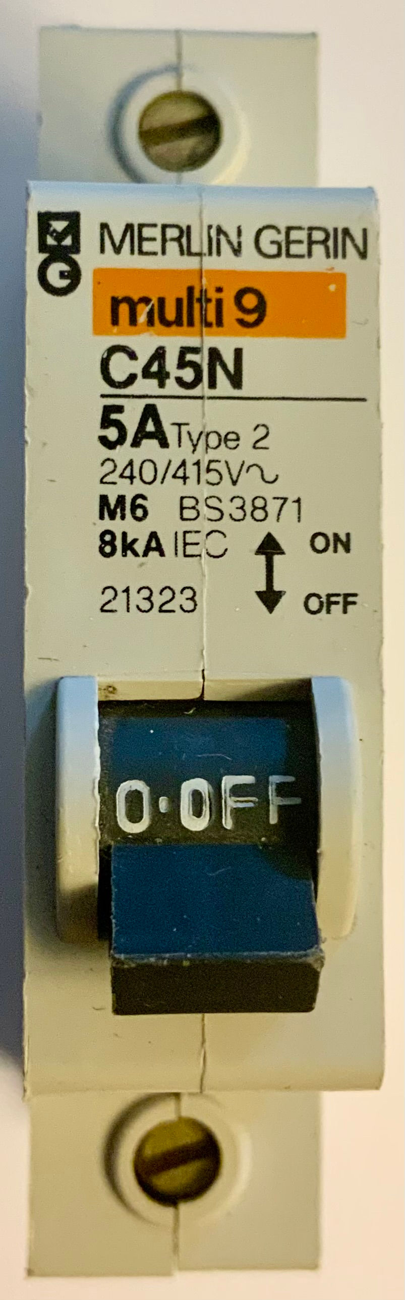 Merlin Gerin C45N 5A Type 2 M6 21323