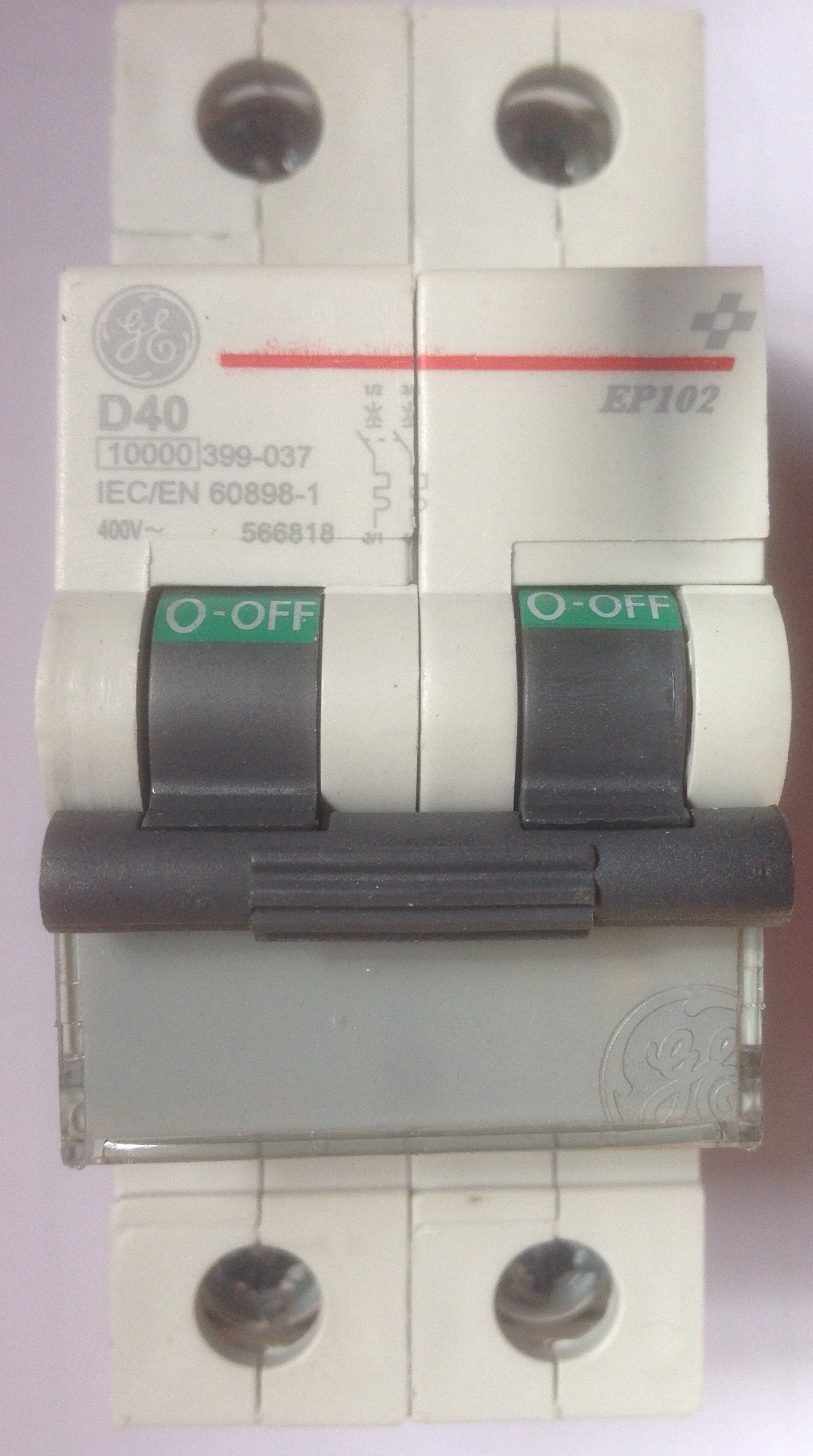 GE EP102D40 MCB D40 2P 40A Type D