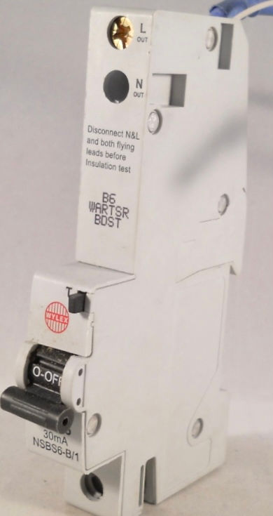 Thumbnail: Wylex B6 RCBO NSBS6-B/1 6A Type B 6kA