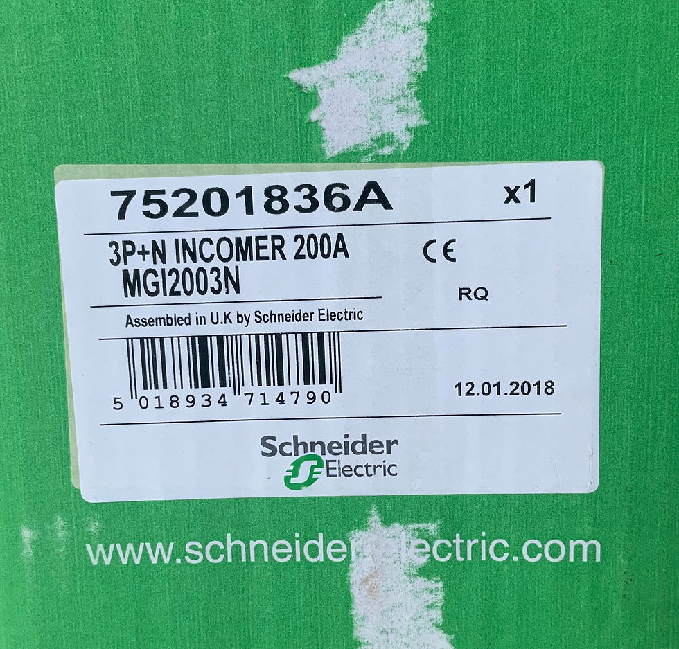 Schneider 75201836A 200A incomer MGI2003N 3P+N Box