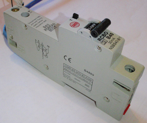 Wylex B40 RCBO NSBS40-B/1 40A Type B 30mA Single Pole RCBO | ICAP