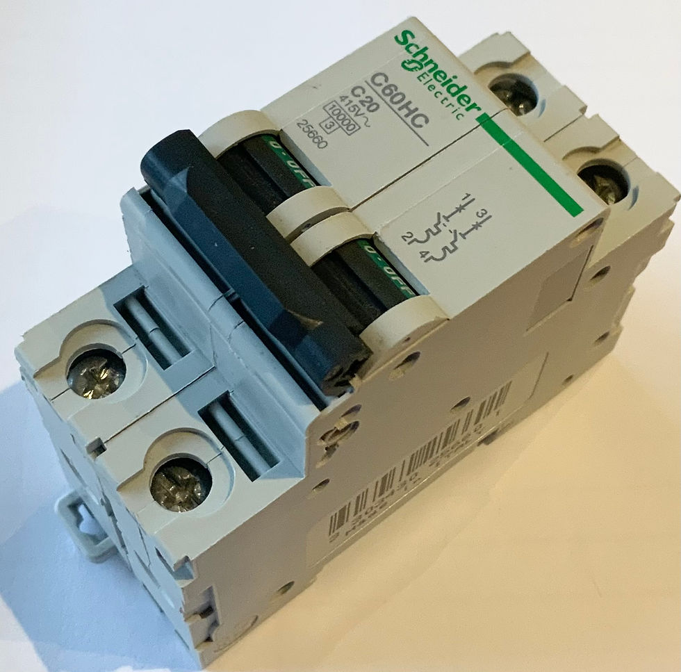 Schneider C60HC C20 MCB 20A 2P Type C 25660 C60HC220