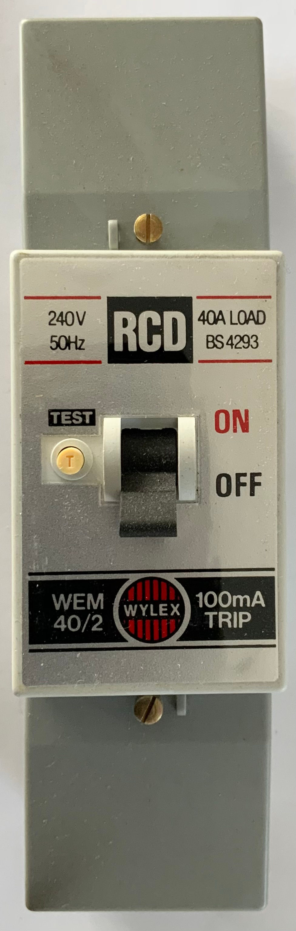 Thumbnail: Wylex WEM40/2 RCD 40A 2P 100mA 240V Lifeline range Shields