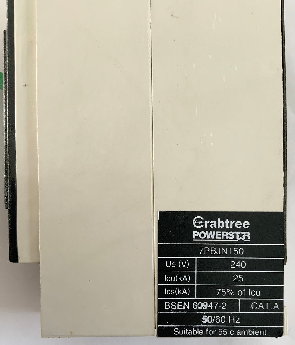 Thumbnail: Crabtree Powerstar 7PBJN150 / Wylex NHJPCB501 MCCB 50A 1P J Frame MCCB Label