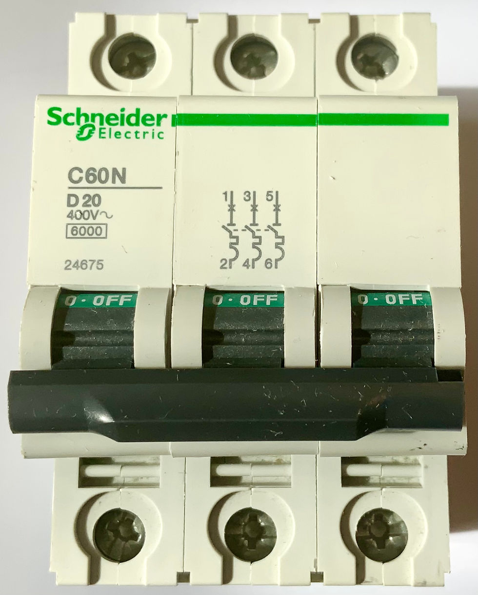 Schneither C60N D20 MCB 24675 3P 20A Type D