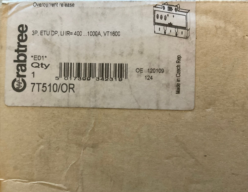 Thumbnail: Crabtree Overcurrent Release 7T510/OR LI IR=400…1000A Label