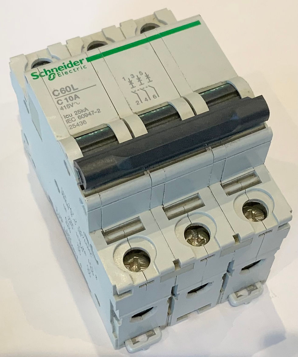 Schneider C60L C10 MCB 10A 3P Type C 25436