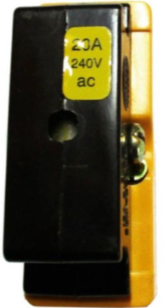 Wylex 20A Cartridge Fuse and Holder - Yellow