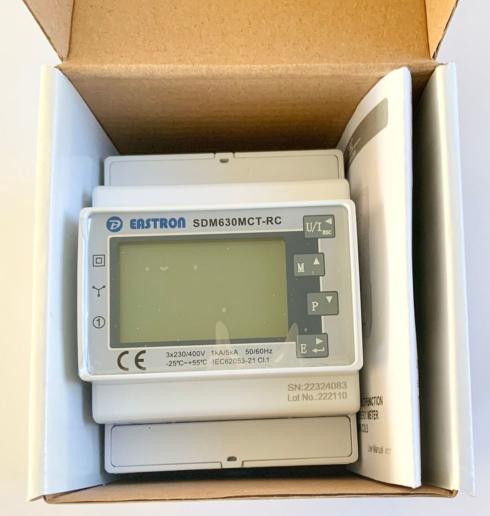 Eastron SDM630MCT-RC Digital Power Analyser for use with Rogowski coil input Front