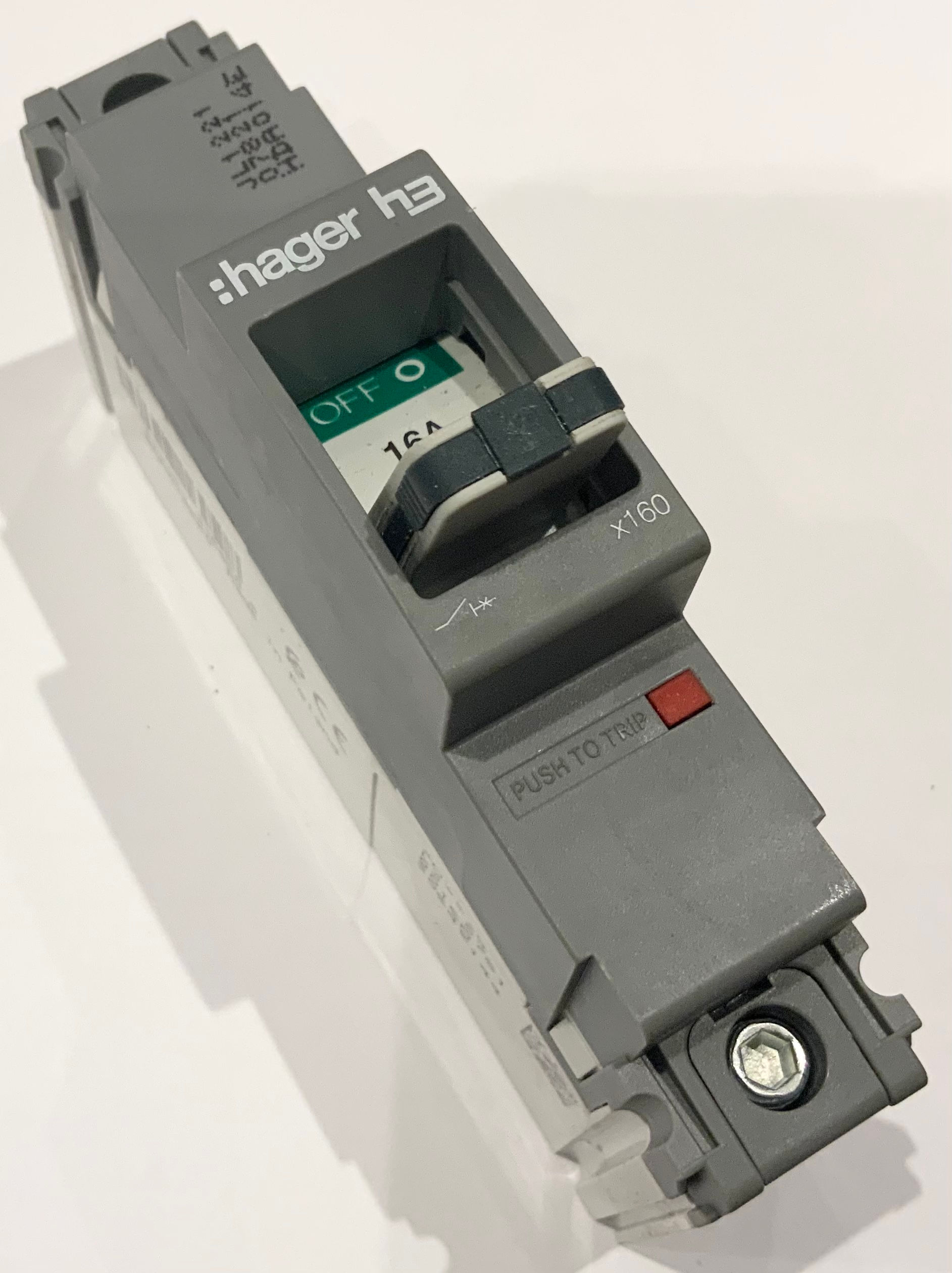 Hager HDA014E 16A MCCB 16A 1P1D 18kA x160TM