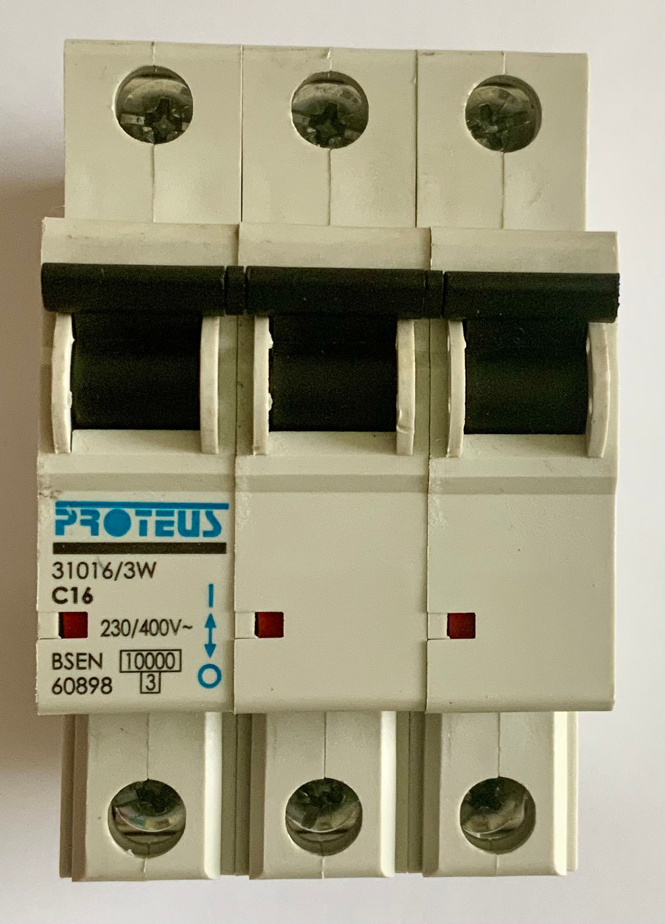 Proteus 31016/3W C16 MCB 3P 16A Type C 10kA 1016/3W
